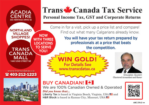 Trans Canada Tax Service Cart AD